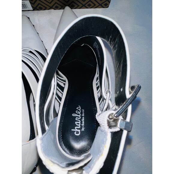Charles By Charles David Diesel White Studded Heels - Women's Size 10 M - w/ Box - Picture 11 of 13